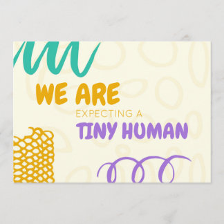 Kleurrijke zwangerschapsaankondiging Kaart