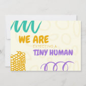 Kleurrijke zwangerschapsaankondiging Kaart (Voorkant)