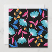 Kleurrijke Zwarte Bloemmotieven Folk Art (Achterkant)