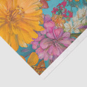 Kleurrijke zwarte Franse Poedel Portret Decoupage Tissuepapier (Detail)