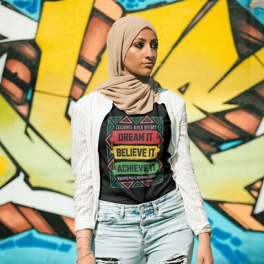 Kleurrijke Zwarte Geschiedenis Maand Geschiedenis  T-shirt