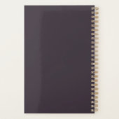 Kleurrijke zwarte kat halve maan planner (Achterkant)