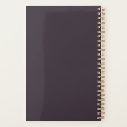 Kleurrijke zwarte kat halve maan planner (Achterkant)