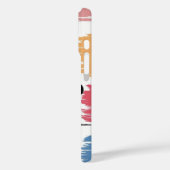 Kleurrijke Zwarte Kat iPhone Case – Schattige cade (Achterkant / Links)