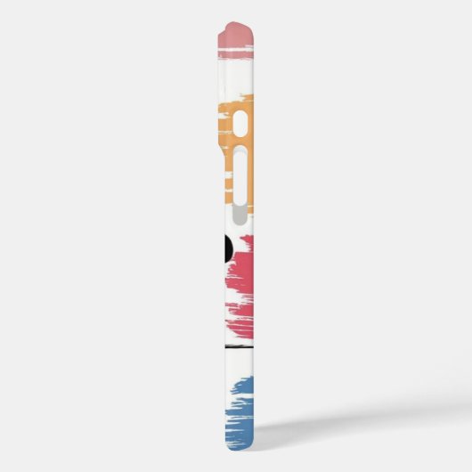 Kleurrijke Zwarte Kat iPhone Case – Schattige cade (Achterkant / Links)