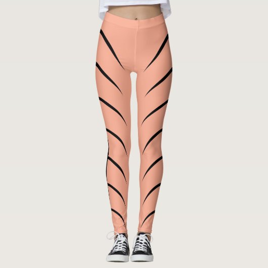 Kleurrijke, zwarte Lins Leggings (Voorkant)