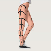 Kleurrijke, zwarte Lins Leggings (Rechts)
