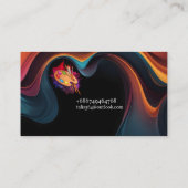 Kleurrijke zwarte minimalistische Abstracte arties Visitekaartje (Achterkant)