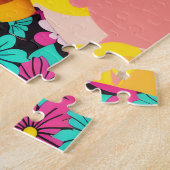 Kleurrijke zwarte vrouw Afro Pop Art Legpuzzel (Zijkant)