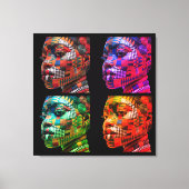Kleurrijke Zwarte Vrouwen Canvasprint met Spanraam Canvas Afdruk (Voorkant)