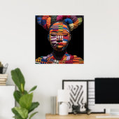 Kleurrijke Zwarte Vrouwen Poster Vieren (Thuiskantoor)