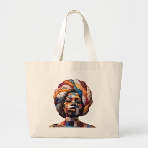 Kleurrijke Zwarte Vrouwen Vieren Katoenen Boodscha Grote Tote Bag