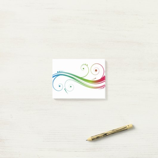 Kleurrijke zwembroeken post-it® notes (Op bureau)