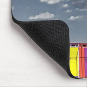 Kleurrijke zwemhutten Mousepad Muismat (Hoek)