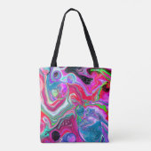 Kleurrijke zwemmen Abstracte vloerkunst Tote Bag (Achterkant)