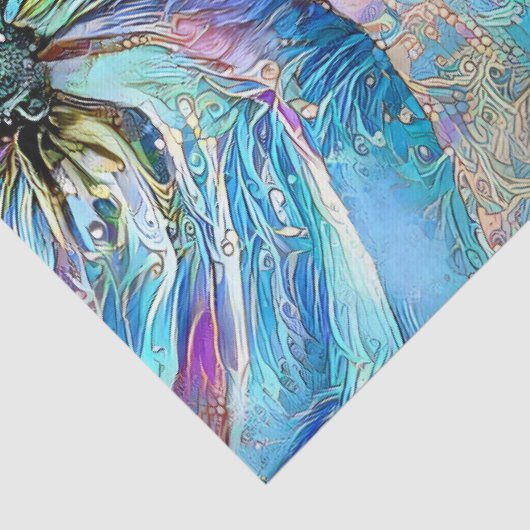 Kleurrijke zwenkblad van exotische bloem tissuepapier (Detail)