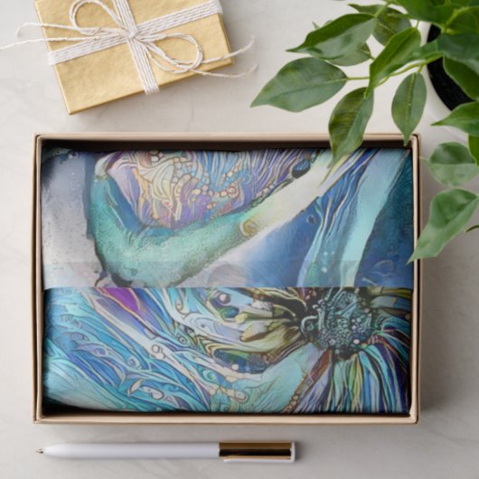 Kleurrijke zwenkblad van exotische bloem tissuepapier (Geschenk)