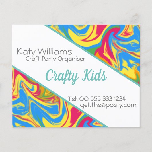 Kleurrijke zwenkverf flyer (Voorkant)