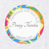 Kleurrijke zwenkverf labels (Design 1)