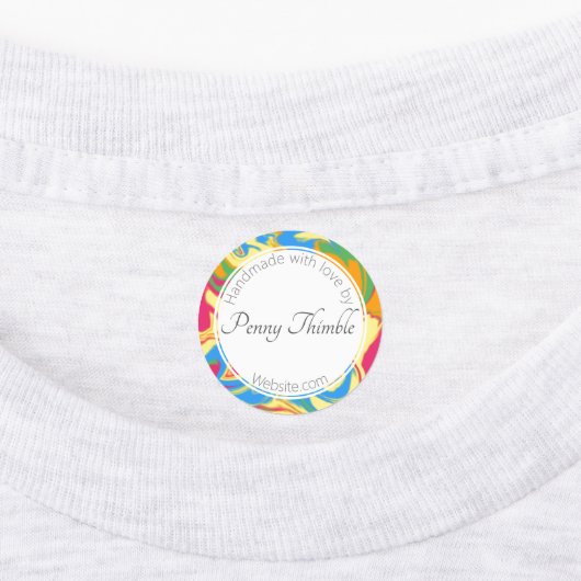 Kleurrijke zwenkverf labels (Aangebracht)