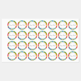 Kleurrijke zwenkverf labels