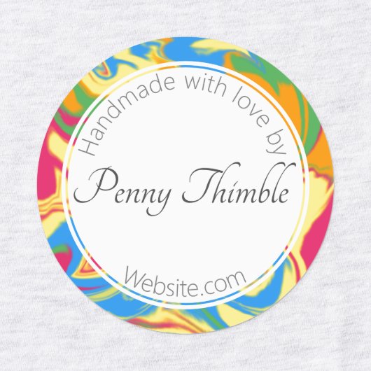 Kleurrijke zwenkverf labels (Design 2)