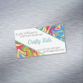 Kleurrijke zwenkverf magnetisch visitekaartje (Voorbeeld)