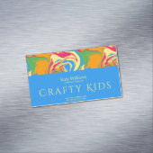 Kleurrijke zwenkverf magnetisch visitekaartje (Voorbeeld)