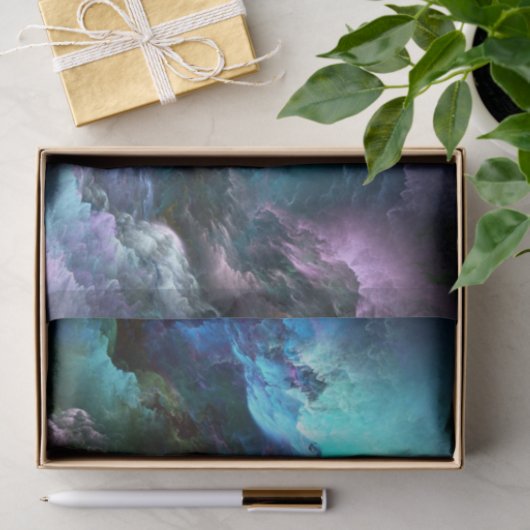 Kleurrijke zwenkwolken - Weefpapier Tissuepapier (Geschenk)