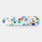 Kleurrijke zwevende moderne polka dot patroon persoonlijk skateboard (Horizontaal)