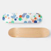 Kleurrijke zwevende moderne polka dot patroon persoonlijk skateboard (Horizontaal)