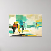 Kleurrijkheid rond het middaguur – Abstracte figur Canvas Afdruk (Voorkant)