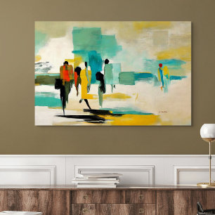 Kleurrijkheid rond het middaguur – Abstracte figur Canvas Afdruk