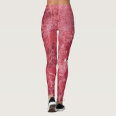 Kleurrode koraalmarmer leggings (Achterkant)