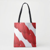 Kleurrode, moderne kunst als bubbels tote bag (Voorkant)
