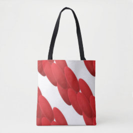 Kleurrode, moderne kunst als bubbels tote bag