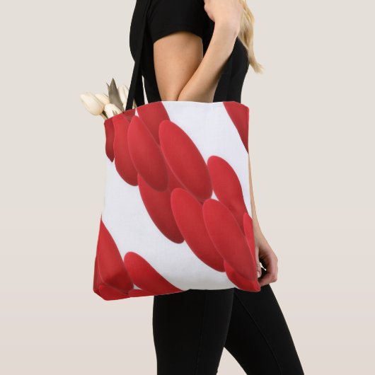 Kleurrode, moderne kunst als bubbels tote bag (Dichtbij)