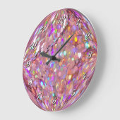 Kleurroze Confetti-balkklok Grote Klok (Hoek)