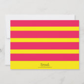 Kleurroze en geel Elke leeftijd Moderne verjaardag Kaart (Achterkant)