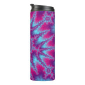 Kleurroze en lichtblauw fractal thermosbeker (Geroteerd rechts)