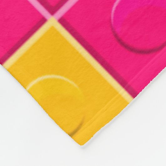 Kleurroze Paarse bouwblokken - Aangepast Fleece Deken (Hoek)