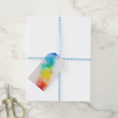 Kleurroze rode, blauwe, groene Abstracte kunst Cadeaulabel (Met Touw)