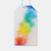 Kleurroze rode, blauwe, groene Abstracte kunst Cadeaulabel (Achterkant)