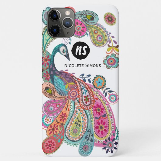 Kleurroze roze blauw, floral Paisley Case-Mate iPhone Case (Achterkant)