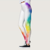 Kleurroze roze roodblauw groen geel modern elegant leggings (Links)