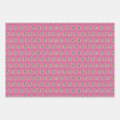 Kleurroze vispatroon inpakpapier vel (Voorkant)