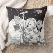 Kleurruimte met een astronautenpuppy kussen (Deken)