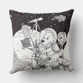 Kleurruimte met een astronautenpuppy kussen (Achterkant)