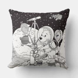 Kleurruimte met een astronautenpuppy kussen