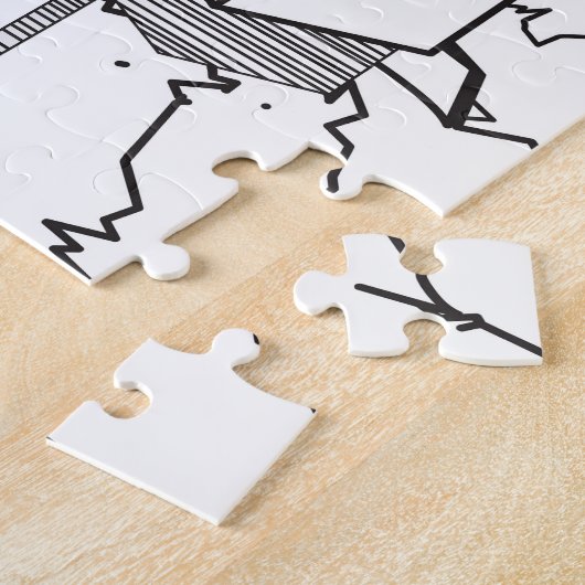 Kleurruimte met een astronautenpuppy legpuzzel (Zijkant)